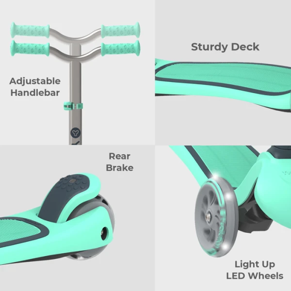 YVOLUTION SCOOTER GLIDER AIR METAL HB 2022 GREEN