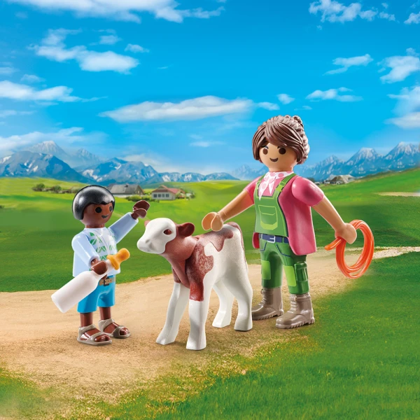 PLAYMOBIL DUOPACK ΑΓΡΟΤΙΣΣΑ ΚΑΙ ΠΑΙΔΑΚΙ ΜΕ ΜΟΣΧΑΡΑΚΙ