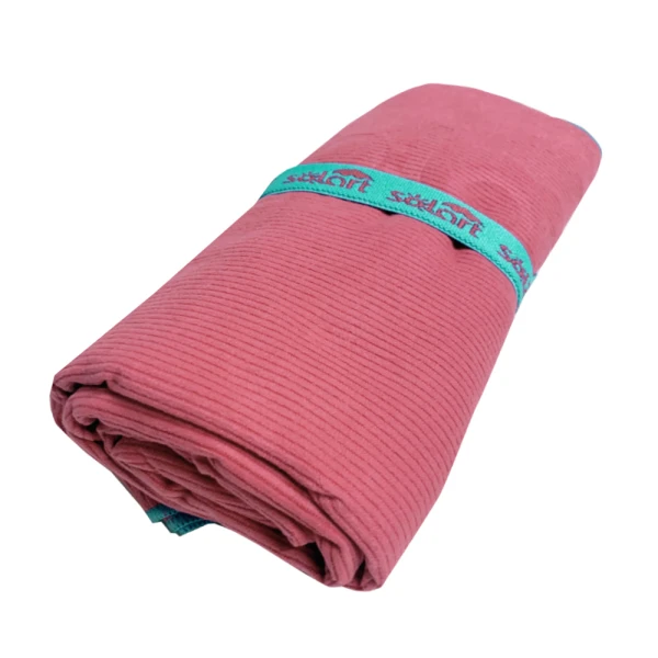 BEACH TOWEL MICROFIBER EXTRA LARGE 110x175 cm CORDUROY PINK/PETROL