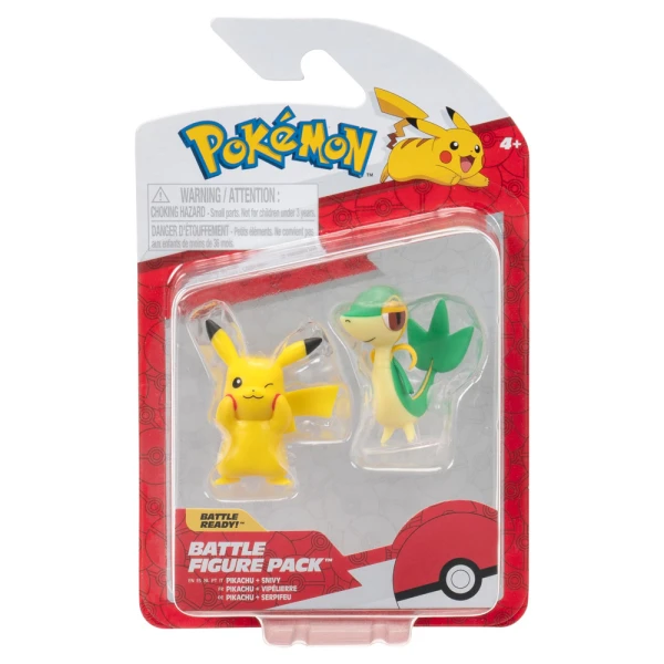 POKEMON SET 2 FIGURES FIRST PARTNER W6 - SNIVY & PIKACHU