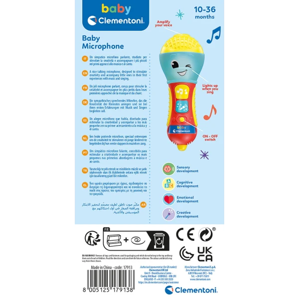 BABY CLEMENTONI ΒΡΕΦΙΚΟ ΠΑΙΧΝΙΔΙ BABY ΜΙΚΡΟΦΩΝΟ ΓΙΑ 10-36 ΜΗΝΩΝ