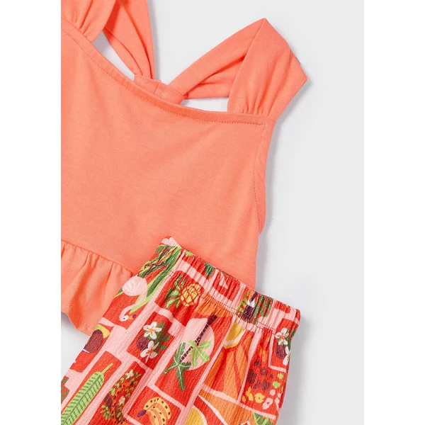 MAYORAL SET SHORTS COTTON  TANGERINE 