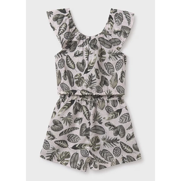 MAYORAL SET SHORTS FRILLS PRINTED GREEN 