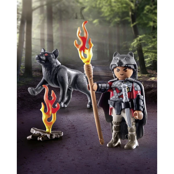PLAYMOBIL SPECIAL PLUS ΠΟΛΕΜΙΣΤΗΣ ΜΕ ΛΥΚΟ