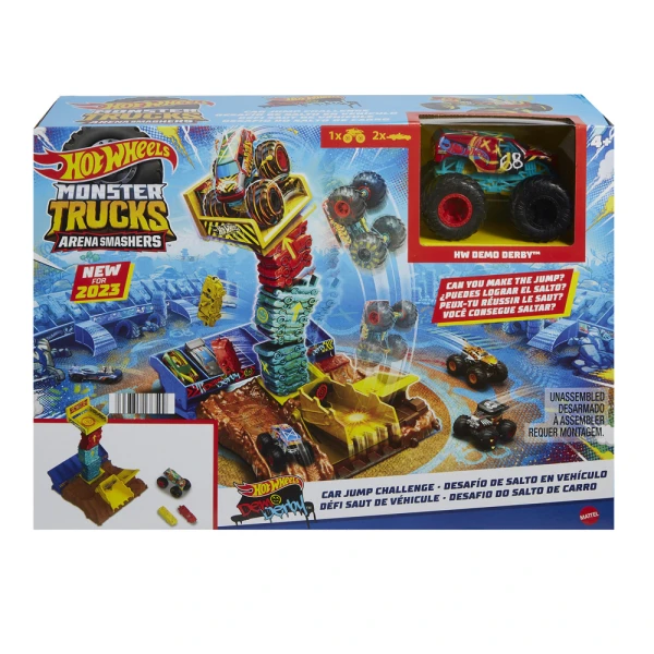 HOT WHEELS MT ARENA WORLD MEDIUM SETS - DEMO DERBY CAR JUMP CHALLENGE