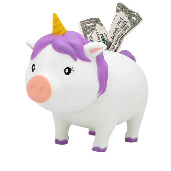 LILALU PIGGY BANK WHITE UNICORN
