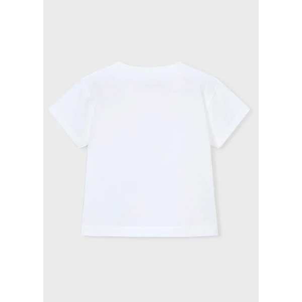 MAYORAL BLOUSE SHORT SLEEVES APPLIQUE WHITE 