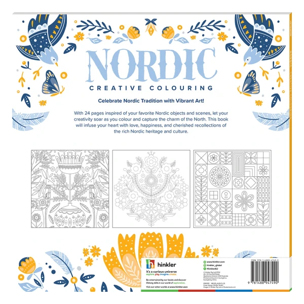 COLOURING BOOK ART MAKER SQUARE - NORDIC