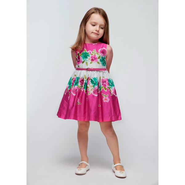 MAYORAL DRESS EDGING FUCHSIA