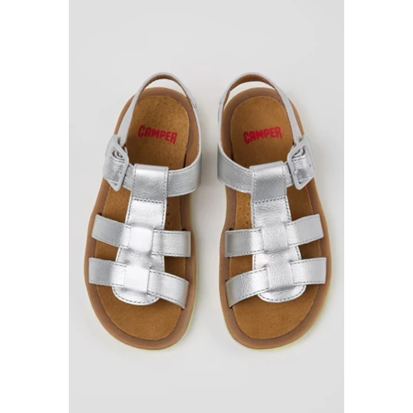 CAMPER KIDS SANDALS GIRL BICHO SILVER