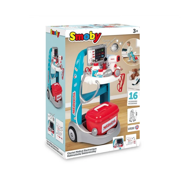 SMOBY ELECTRONIC MEDICAL TROLEY