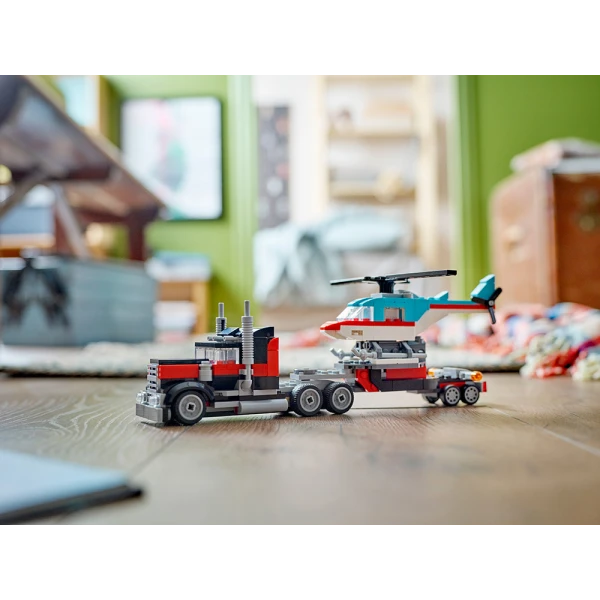 LEGO® CREATOR FLATBED TRUCK WITH HELICOPTER