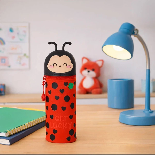 LEGAMI 2 IN 1 SILICONE PENCIL CASE KAWAII - LADYBUG