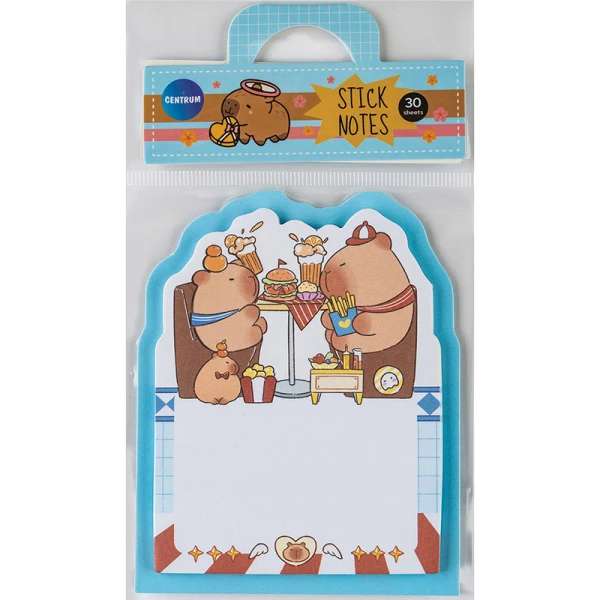 PAPER STICKY NOTES 70X90mm 30 SHEETS CAPYBARA - 4 DESIGNS