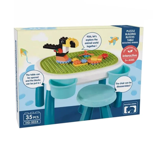 ECO-FRIENDLY PLAY TABLE WITH STOOL