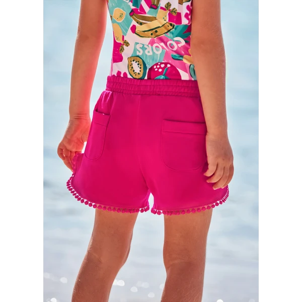 MAYORAL SHORT PANTS BASIC SWEATSHIRT FUCHSIA