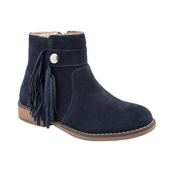 MAYORAL LEATHER BOOTS WITH FRINGES NAVY BLUE 