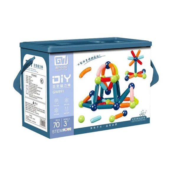 MAGNETIC SETS RODS & BALLS 70 PCS.
