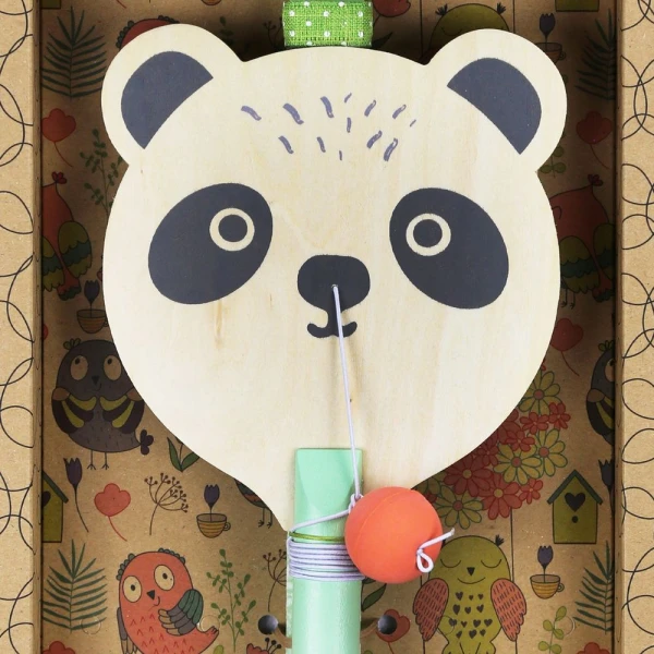 SYNCHRONIA HANDMADE CANDLE 30 cm ANIMAL RACKET - PANDA