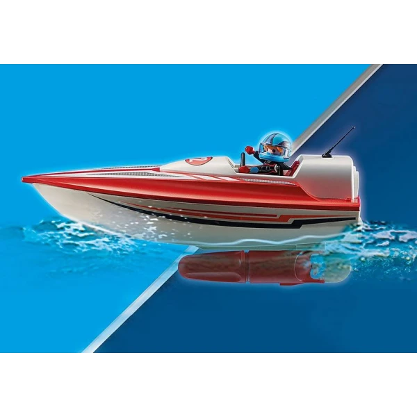 PLAYMOBIL SPORTS AND ACTION SPEED BOAT WITH MOTOR
