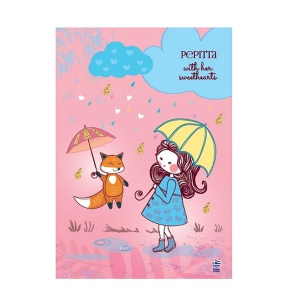 NOTEBOOK WITH PIN PEPITTA 17X24 STRIPED 40 SHEETS - VARIOUS DESIGNS