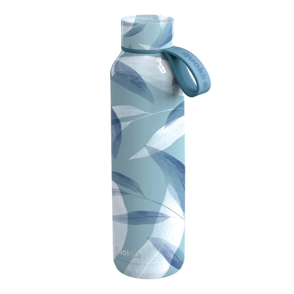 QUOKKA STAINLESS STEEL ΜΠΟΥΚΑΛΙ ΘΕΡΜΟΣ SOLID 630ml ΜΕ ΛΑΒΗ - BLUE WIND