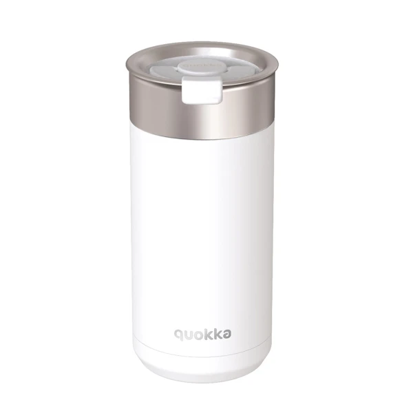 QUOKKA STAINLESS STEEL ΘΕΡΜΟΣ ΚΑΦΕ 400ml BOOST - WHITE