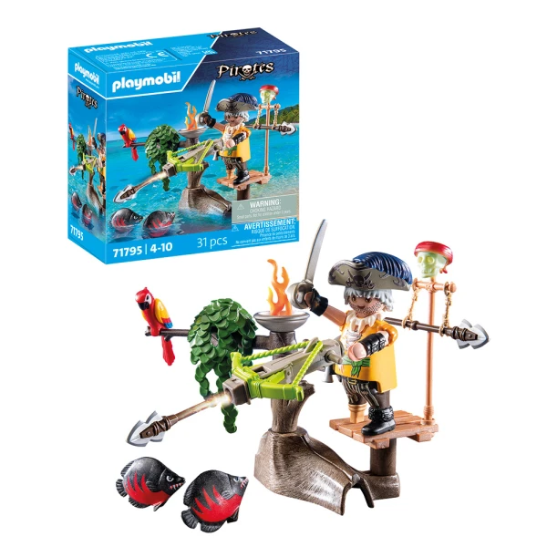 PLAYMOBIL PIRATES ΠΕΙΡΑΤΗΣ ΜΕ ΒΑΛΛΙΣΤΡΑ
