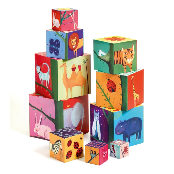 DJECO 10 CUBES DESIGNS ANIMALS & NATURE 