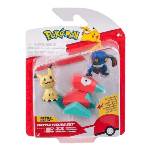 POKEMON FIGURES W25 CROAGUNK-MIMIKYU-POLYGON