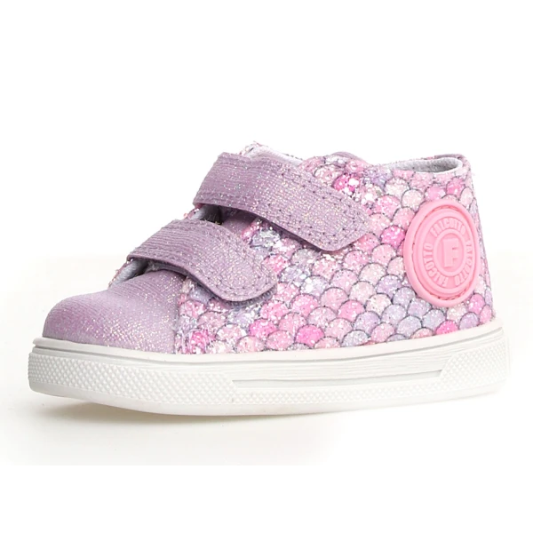 NATURINO ΠΑΙΔΙΚΑ ΠΑΠΟΥΤΣΙΑ FALCOTTO MICHAEL GLITTER SCALES CANVAS ΛΙΛΑ ΠΟΛΥΧΡΩΜΟ