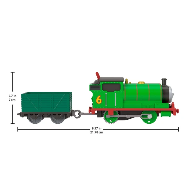 THOMAS THE TRAIN - MOTORIZED TRAIN WITH WAGON - PERCY