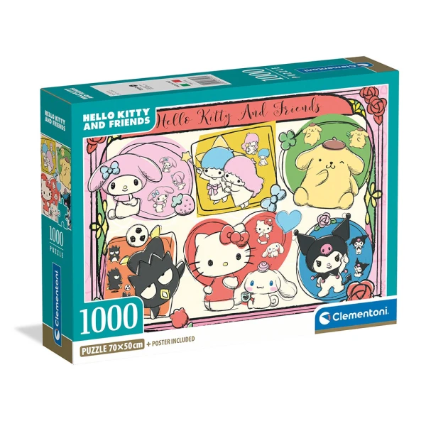 CLEMENTONI PUZZLE H.Q. HELLO KITTY 1000 pcs.