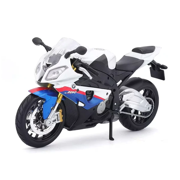MAISTO 1:12 MOTORCYCLES - BMW S 1000 RR WHITE/BLUE