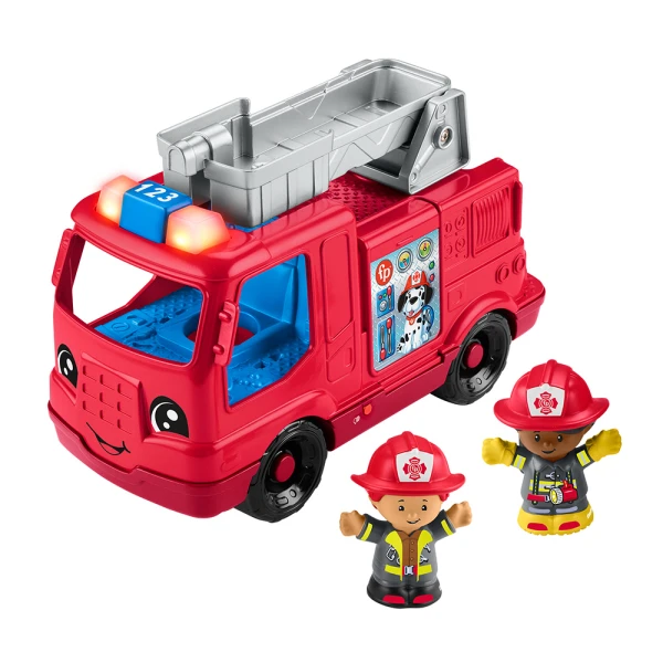 FISHER PRICE LITTLE PEOPLE FIRE TRUCK WITH FIGURES