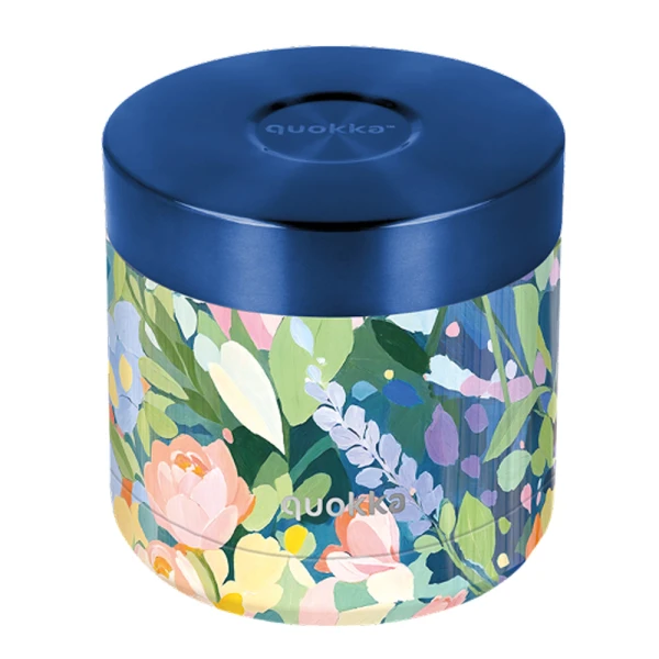 QUOKKA STAINLESS STEEL ΔΟΧΕΙΟ ΦΑΓΗΤΟΥ 600ml WHIM - FLORAL PARTY