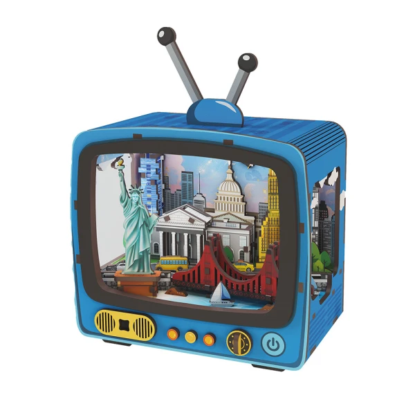 WUDORLD VINTAGE TV ΞΥΛΙΝΗ ΚΑΤΑΣΚΕΥΗ NEW YORK IS NOT A CITY