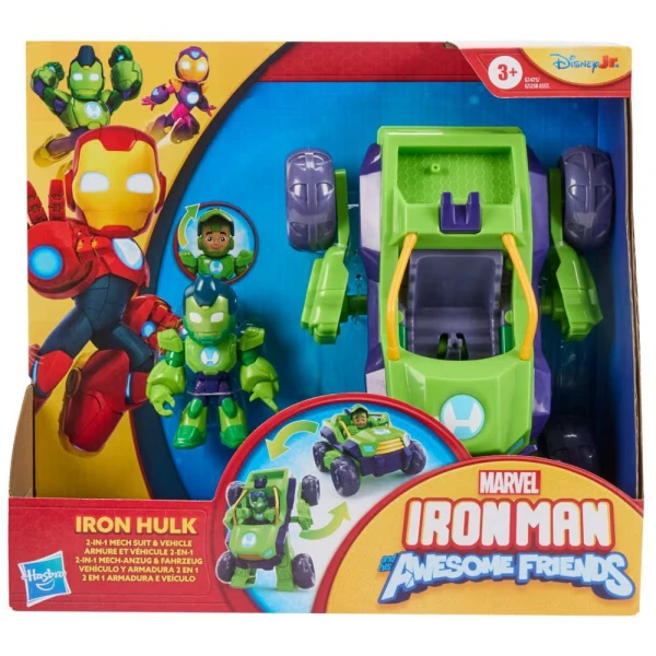 MARVEL IRON MAN AND HIS AWESOME FRIENDS HULK VEHICLE AND FIGURE