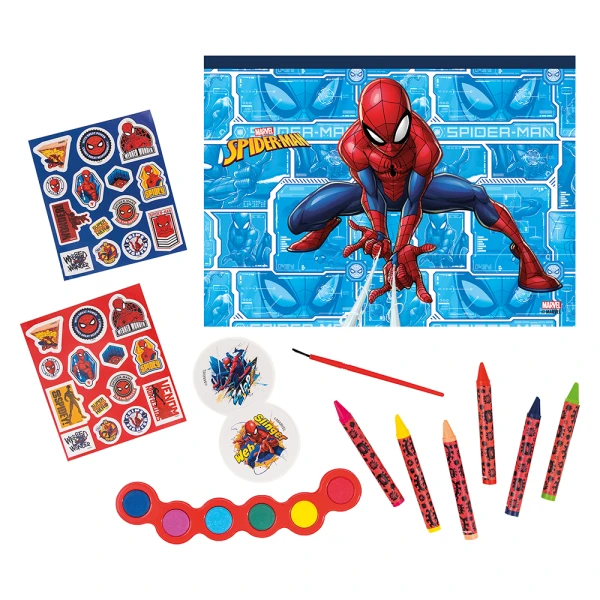 AS DRAWING SET MARVEL SPIDERMAN TRANSPARENT BAG FOR AGES 3+