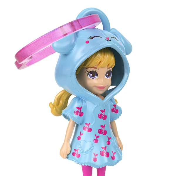 POLLY POCKET DOLL WITH BLUE CHERRY HOODIE