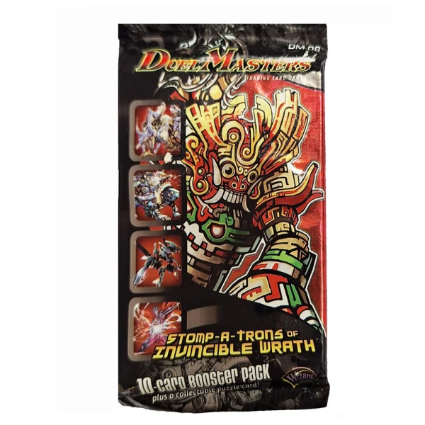 DUEL MASTERS CARD GAME STOMP-A-TRONS INVINCIBLE WRATH BOOSTER