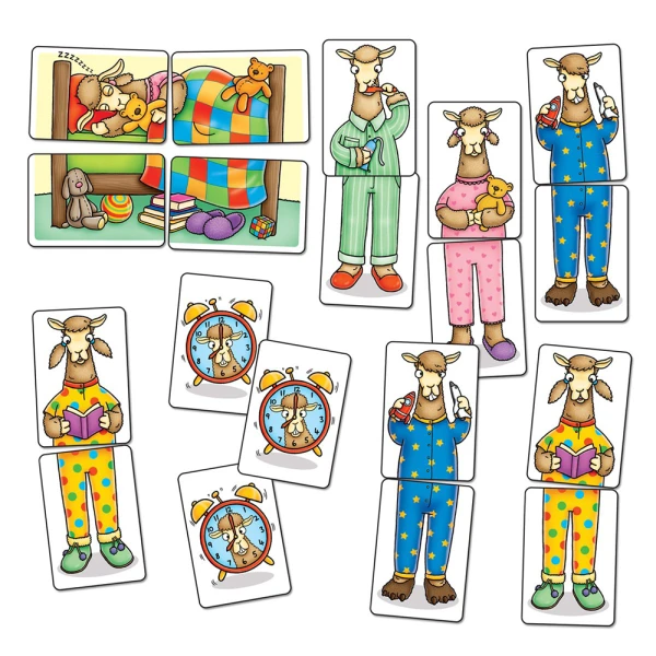 ORCHARD TOYS MATCHING BOARD GAME LLAMAS IN PYJAMAS
