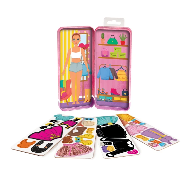 HAPPIHOBBI MAGNET TINS CITY HEROES - FASHION GIRL - MERMAID PRINCESS EDUCATIONAL PAPER MAGNETS - 3 DESIGNSMAGNETS FOR AGES 3+ - 2 DESIGNS