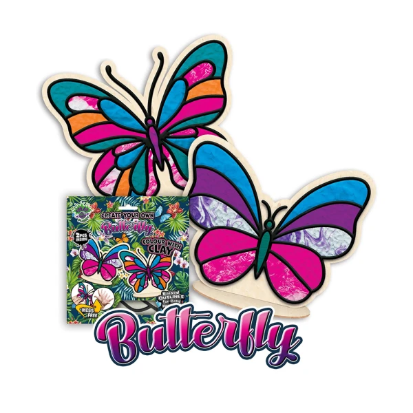 SPLAT PLANET MESS-FREE PAINT KIT WITH CLAY BUTTERFLIES