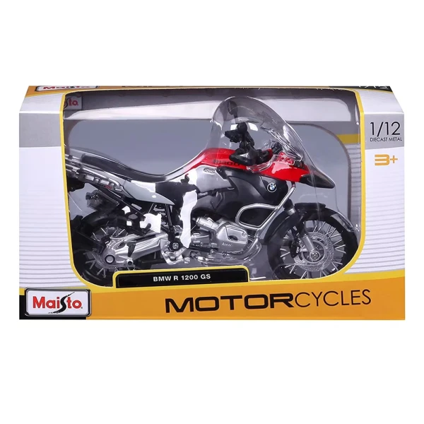  MAISTO 1:12 MOTORCYCLES - BMW R1200 GS RED BLACK
