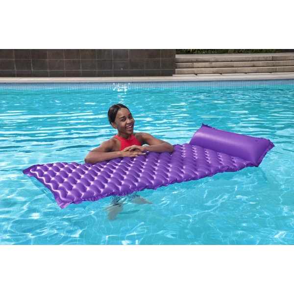 BESTWAY INFLATABLE SEA MATTRESS 213Χ86 cm FLOAT \'N ROLL PURPLE
