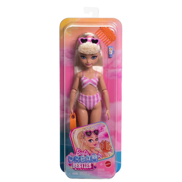 BARBIE DREAM BESTIES IMPULSE DOLL WITH STRIPED PINK SWIMSUIT
