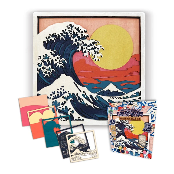 SPLAT PLANET ΞΥΛΙΝΗ 3D ΚΑΤΑΣΚΕΥΗ ΖΩΓΡΑΦΙΚΗΣ GREAT WAVE
