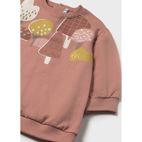 MAYORAL DRESS SWEATSHIRT DESIGN ORANGE SOFT