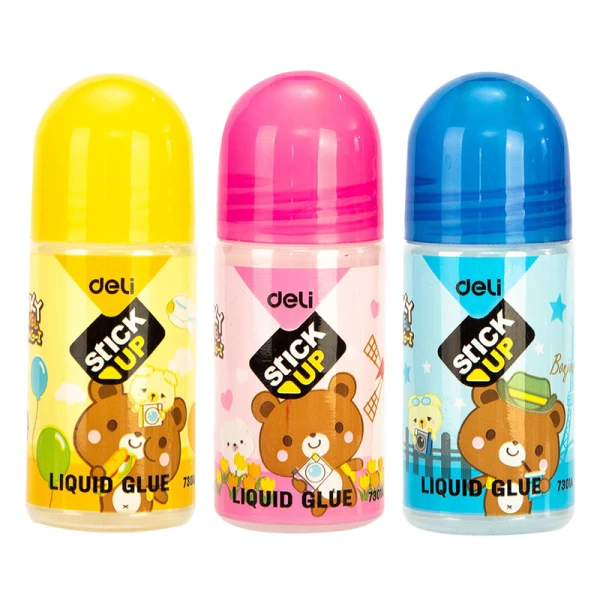 DELI LIQUID GLUE 35ml STICK UP E7301A - 3 COLOURS